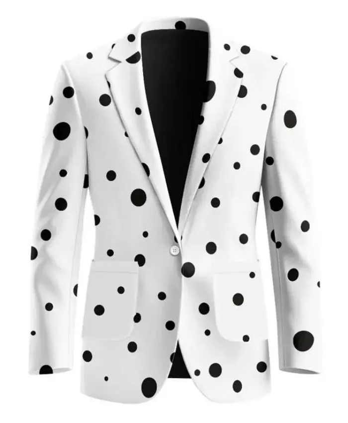 Casual White Polka Dot 2026 Blazer
