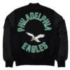 Philadelphia Eagles Ma-1 Black Varsity Jacket