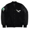 Philadelphia Eagles Ma-1 Black Varsity Jacket