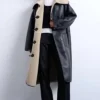 Ted Lasso S4 Tracey Ullman Black Longline Leather Coat