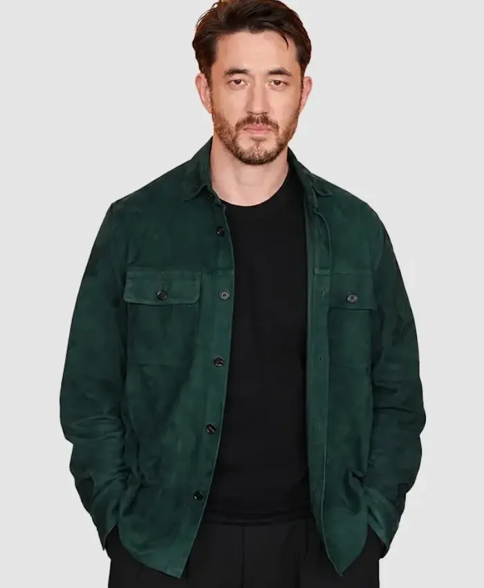 Andrew Koji Photocall Street Fighter Green Jacket
