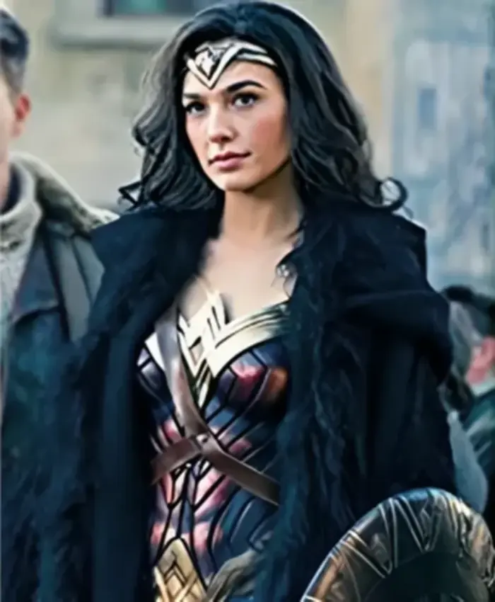 Wonder Woman Diana Prince Shearling Coat