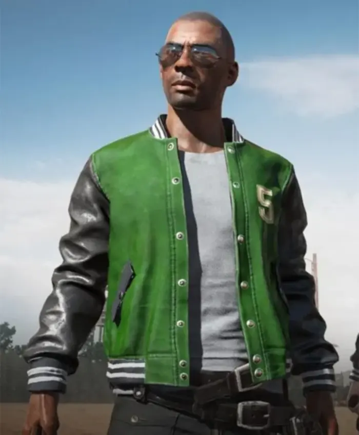 Pubg 5m Varsity Leather Jacket
