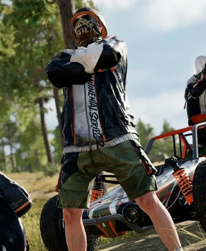 PUBG 8.2 Patch Leather Hoodie Jacket