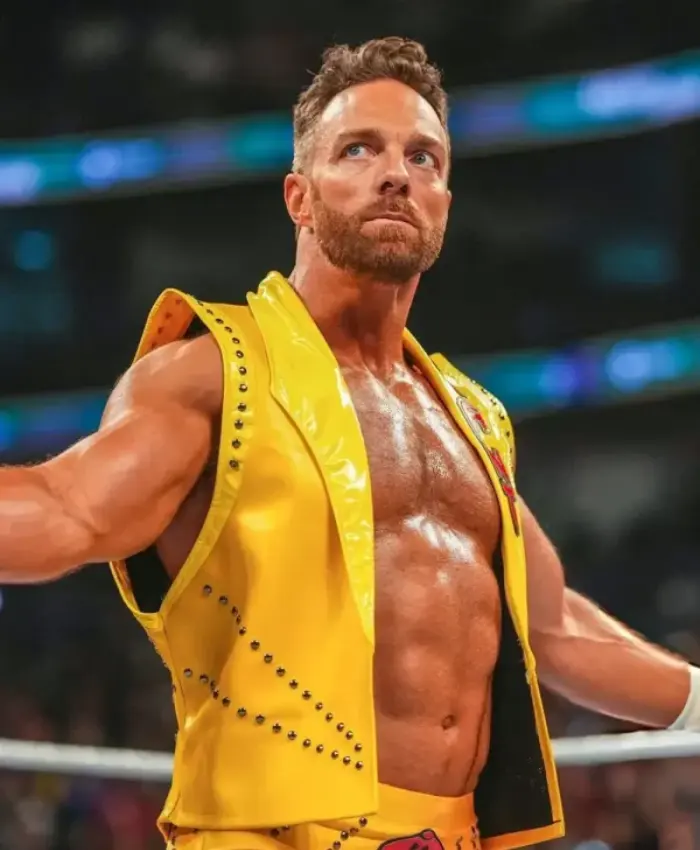 LA Knight WWE Money In The Bank Yellow Vest