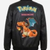 Pokemon Fire Dragon Black Leather Jacket