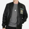 Pokemon Fire Dragon Black Leather Jacket