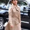 Selena Gomez A Rainy Day In New York Robe Trench Coat
