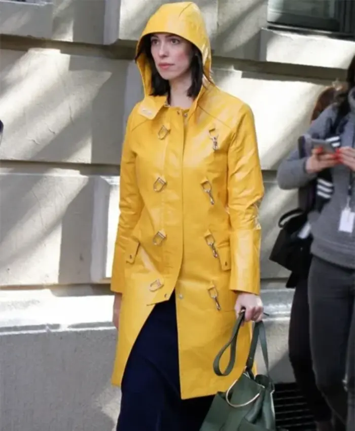 A Rainy Day In New York Connie Yellow Hooded Coat