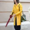 A Rainy Day In New York Connie Yellow Hooded Coat