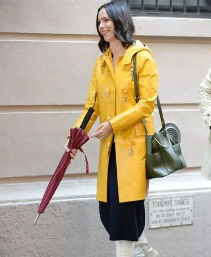 A Rainy Day In New York Connie Yellow Hooded Coat