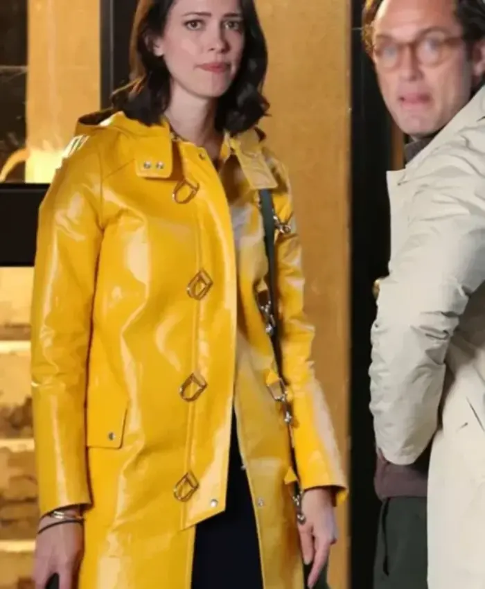 A Rainy Day In New York Connie Yellow Hooded Coat