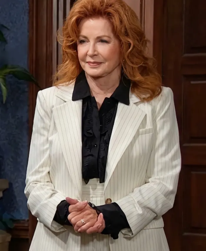 Maggie Horton Days Of Our Lives White Pinstripe Blazer