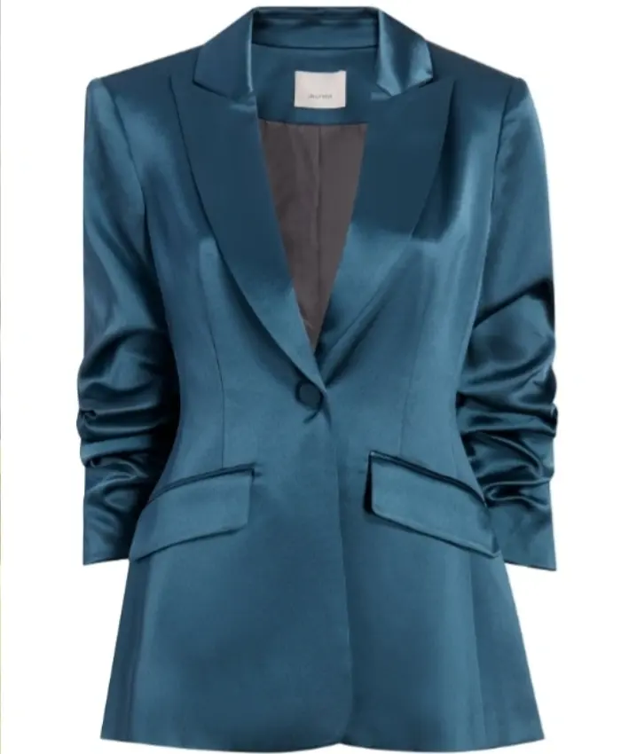 Fiona Cook Days Of Our Lives Blue Satin Blazer