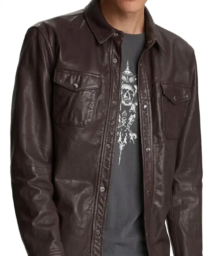 DiMera Days of Our Lives Leather Shacket
