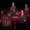 FC Barcelona Burgundy Leather Jacket