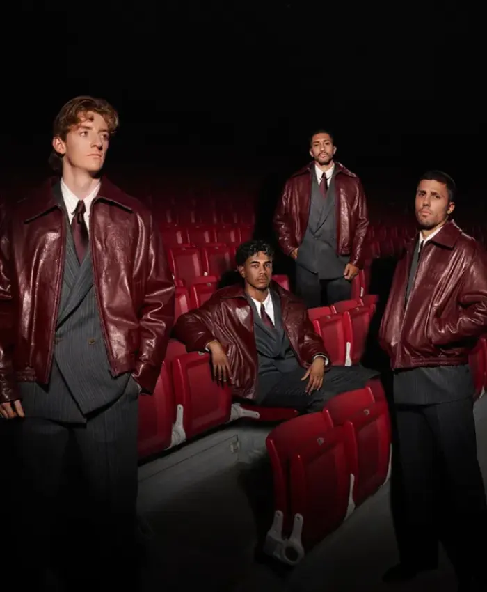 FC Barcelona Burgundy Leather Jacket