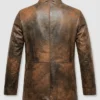 Marshals S02 Brown Washed Leather Blazer