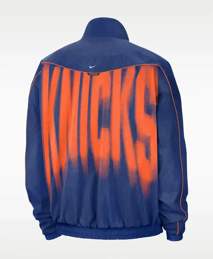 New York Knicks Nike Blue Woven Basketball Jacket