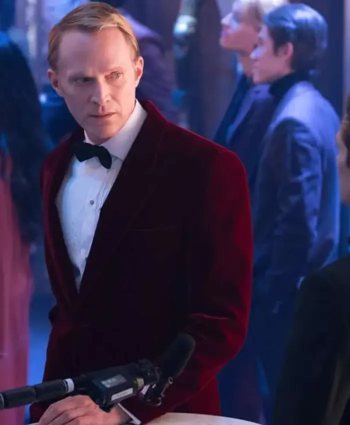 VisionQuest S01 Paul Bettany Red Velvet Blazer