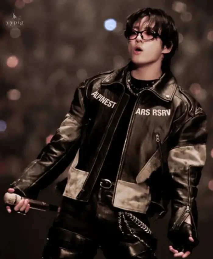 BTS Jungkook Arirang Tour Brown Leather Jacket