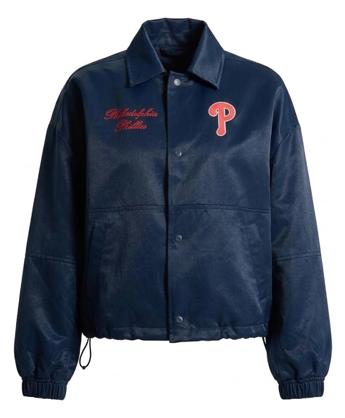 Philadelphia Phillies Coaches True Navy Full Snap Jacket