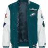 Playoffs Philadelphia Eagles Green and White Varsity Jacket