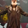 Rob Halford Faithkeepers Tour Brown Leather Coat