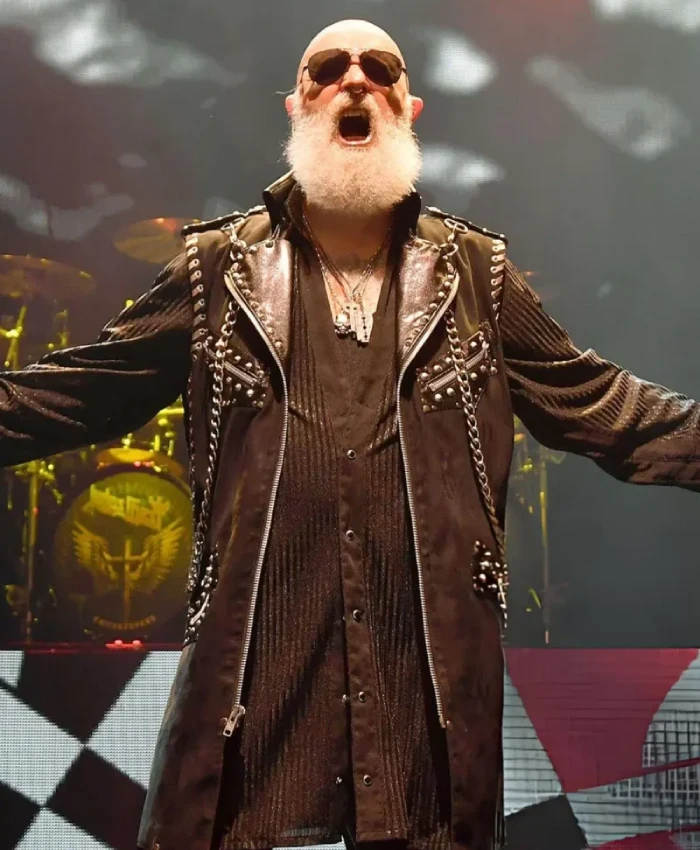 Rob Halford Faithkeepers Tour Brown Leather Coat
