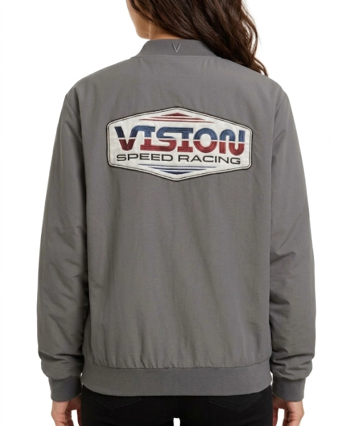 Shop Marvel VisionQuest Tommy Racing Zip Up Grey Jacket