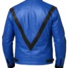 Shop Michael Jackson White Thriller Blue Leather Jacket