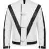 Shop Michael Jackson White Thriller Leather Jacket