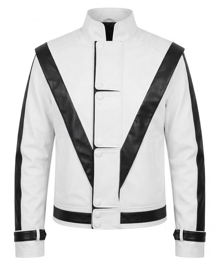 Shop Michael Jackson White Thriller Leather Jacket
