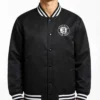 Shop Now Brooklyn Nets Team Script Black Jacket