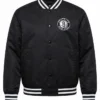 Shop Now Brooklyn Nets Team Script Black Satin Jacket