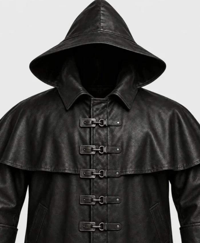 Steampunk Fisherman Halloween Gothic Leather Cosplay Costume Trench Coat