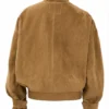 THE ATTICO Brown Suede Bomber Jacket For Womens