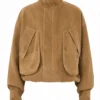 THE ATTICO Brown Suede Jacket For Womens 