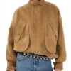 THE ATTICO Suede Bomber Jacket For Womens