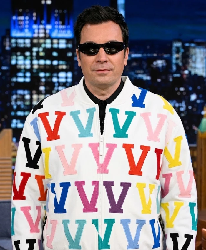 Tonight Show Jimmy Fallon Season 12 Immortal White Leather Jacket
