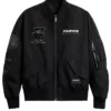 Zuffa Boxing Black Full Zip Bomber Jacket