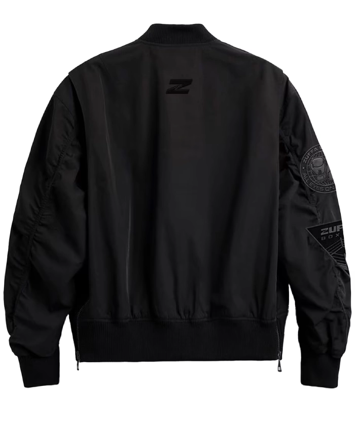 Zuffa Boxing Black Full Zip Bomber Jacket For Men and Women