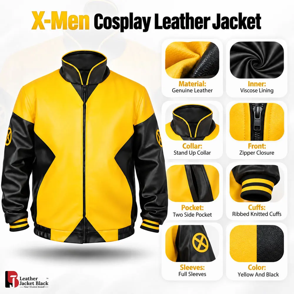 X-Men Cosplay Leather Jacket